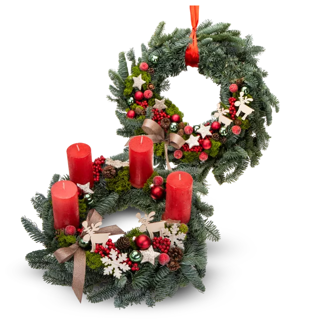 Christmas set of wreaths